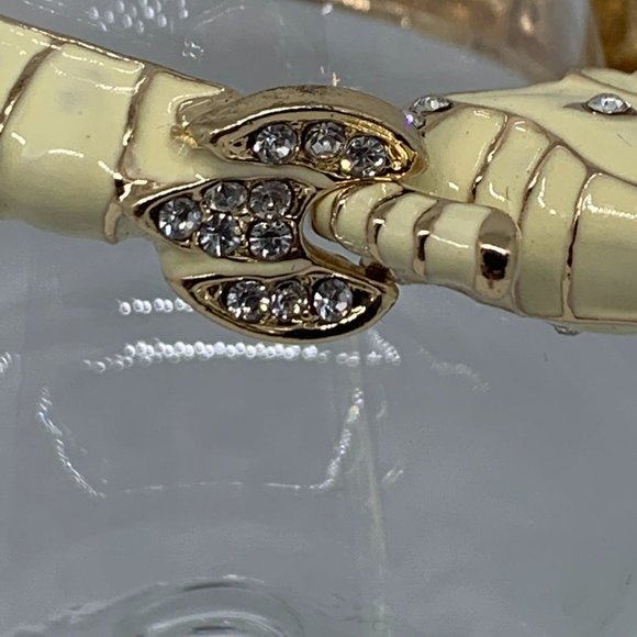 Vintage Kenneth Jay Lane White Elephant Head Bracelet - Picture 6 of 8